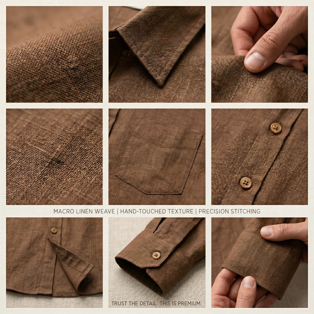 ACES Brown Linen Shirt