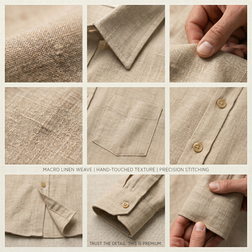 ACES Beige Linen Shirt