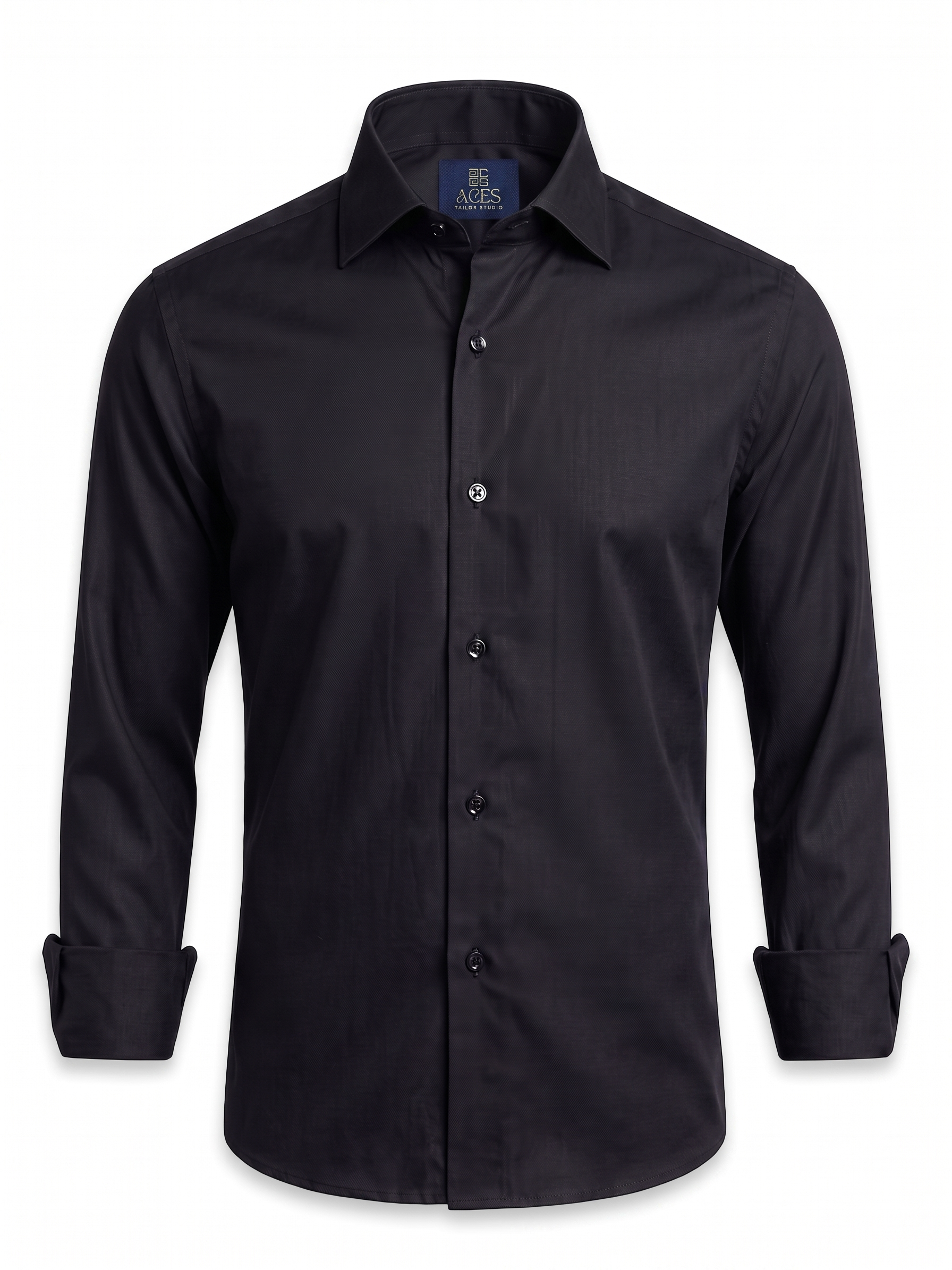 ACES Black Giza Cotton Shirt
