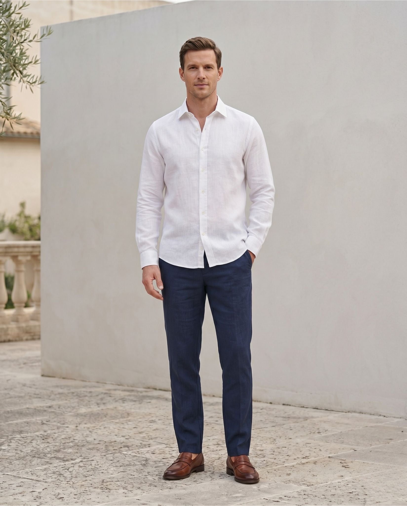 ACES White Linen Shirt