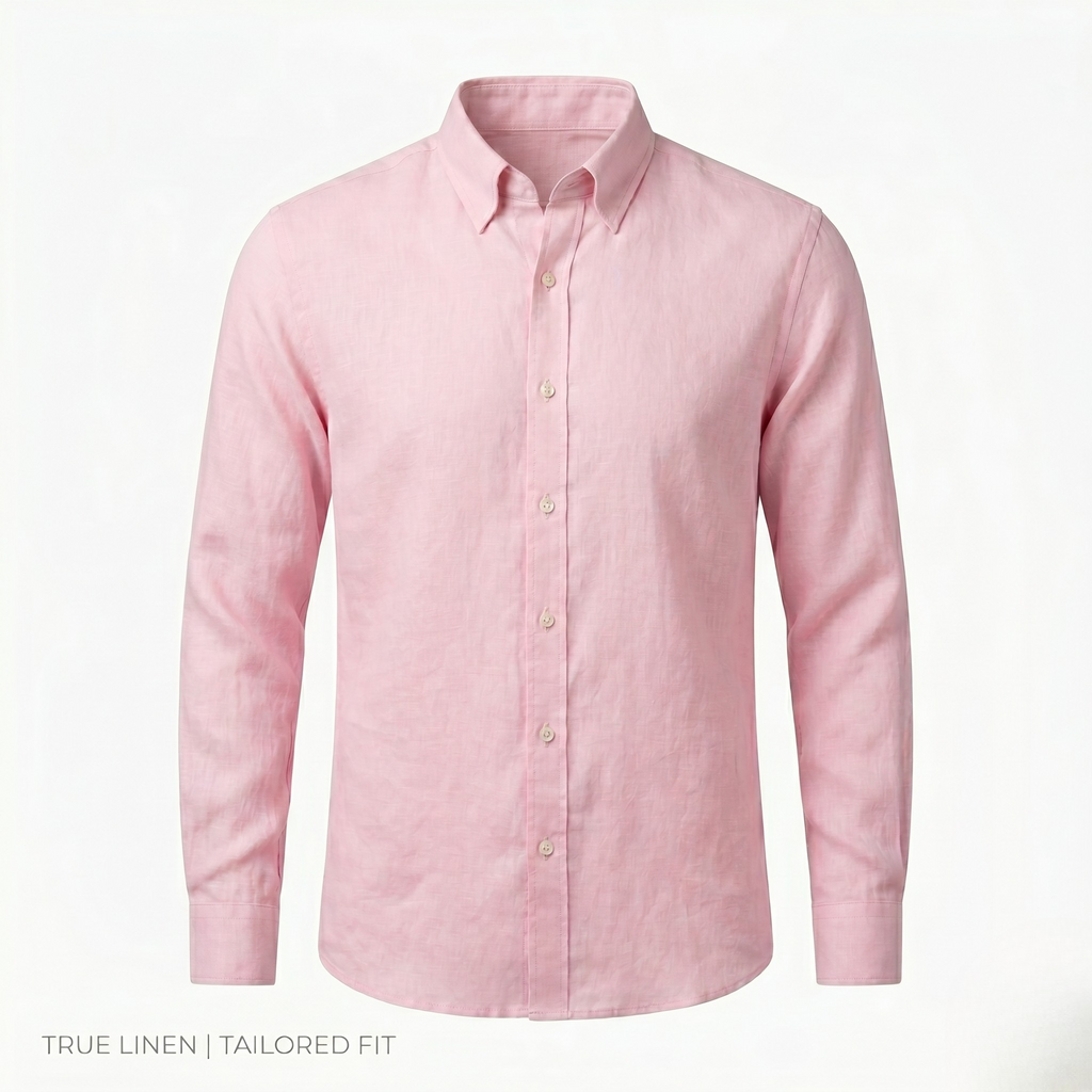 ACES Baby Pink Linen Shirt