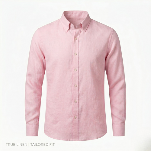 ACES Baby Pink Linen Shirt